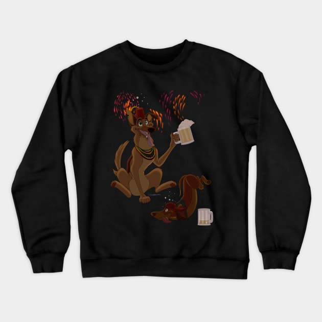 Mardi Dogs Crewneck Sweatshirt by JulianWilbury